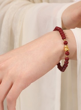 故宫淘宝红韵福禄足金朱砂手串