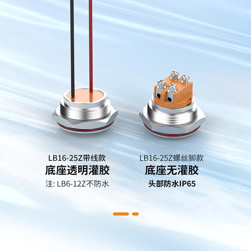 蓝波led电源指示灯金属指示灯24V220V显示灯信号灯多色高亮防水 - 图3