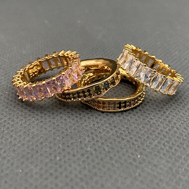 欧美外贸饰品时尚百搭个性夸张戒指女多款多色戒指CH戒指