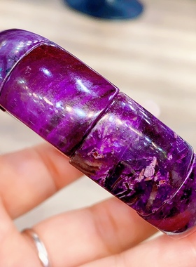 一图一物 皇家紫舒俱来手排手镯 苏纪石 女 超宽版