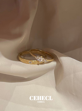 精致超闪马眼钻戒指女单钻食指戒