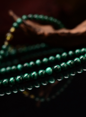 孔雀石手链佛珠爱妻石