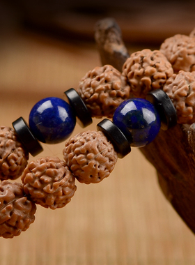 金刚菩提南红玛瑙肉纹佛珠手链