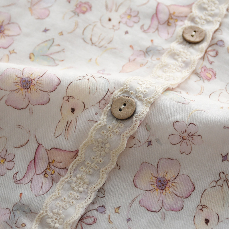 治愈可爱卡通睡衣女春夏季纯棉纱布数码印花轻薄款长袖家居服套装,淘宝优惠券,粉丝福利购,淘宝优惠卷