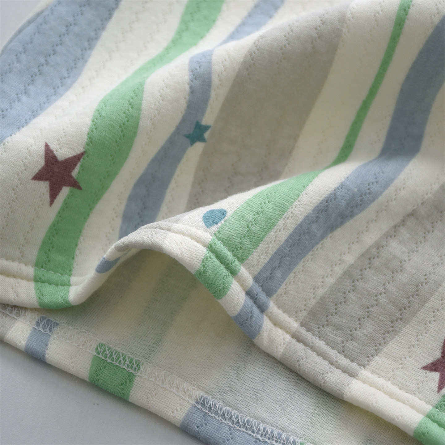 花边领条纹多巴胺睡衣上装女秋冬季纯棉空气层夹棉保暖家居服上衣,淘宝优惠券,粉丝福利购,淘宝优惠卷