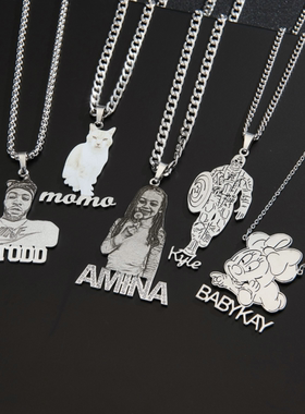 定制儿童画钥匙圈项链