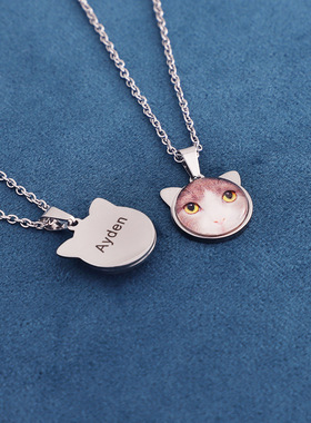 DIY定制照片个性彩印项链锁骨链情侣