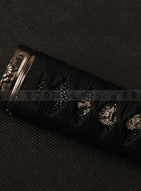 龙泉世剑 全新26cm 手柄 丝绳 银老梅花 合金配件 仿鱼皮 通用