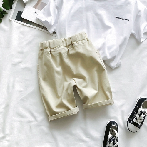 Хлопковые летние тонкие шорты для мальчиков, детские штаны, свободный крой