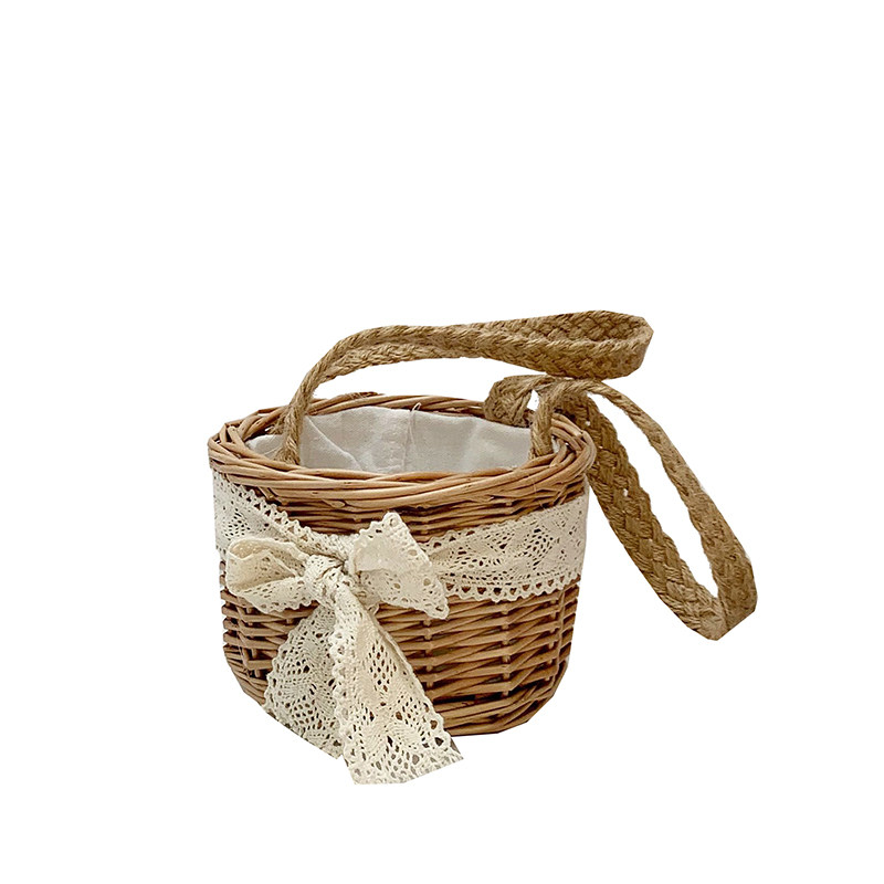 雪梨同款ins海边度假迷你夏草编包 胖老与瘦竹女士包袋