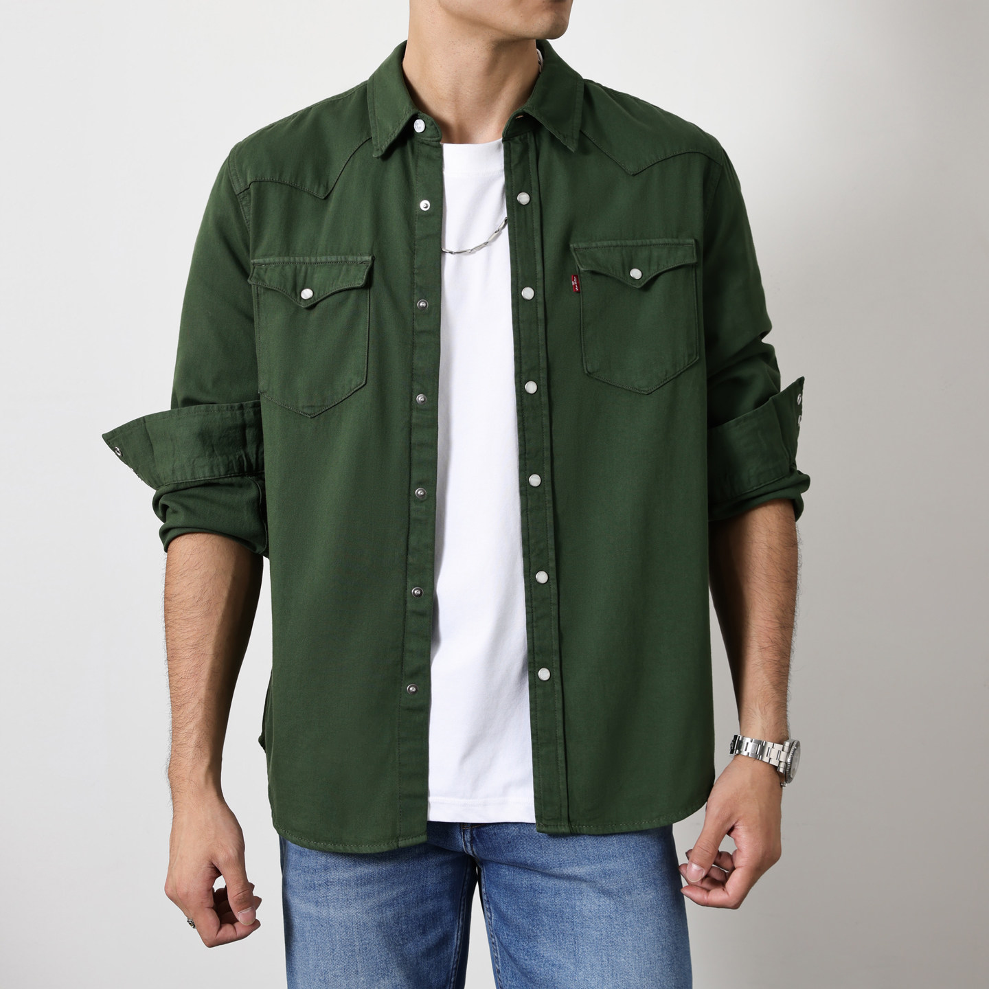 阿瞳牛社 Levis李维斯复古潮流牛仔衬衫情侣时尚宽松水洗长袖外套,淘宝优惠券,粉丝福利购,淘宝优惠卷