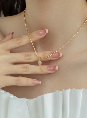 东陵玉女锁骨链不掉色