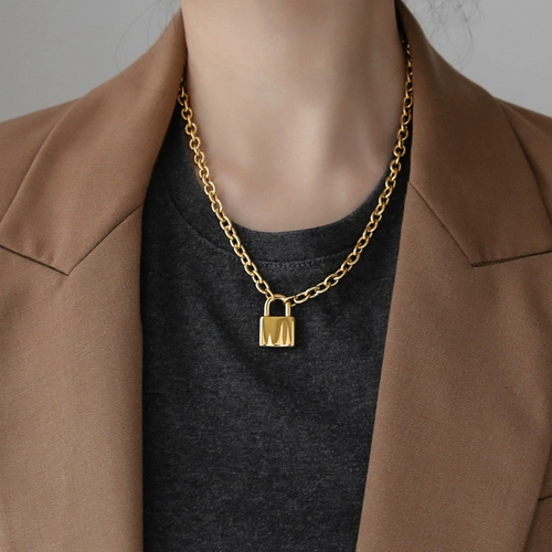 Брендовая цепь, замок, толстовка, ожерелье, коллекция 2023, европейский стиль, легкий роскошный стиль, не выцветает