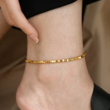 Расширенный дизайнерский браслет на ногу, не выцветает, золото 18 карат, изысканный стиль, коллекция 2023