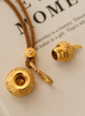 高品质~鎏金福禄编织绳项链