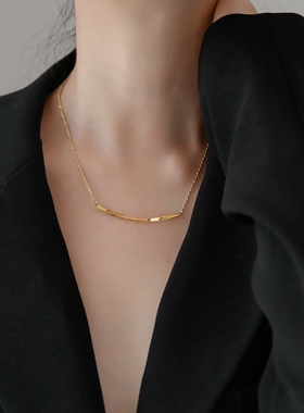 新款小众轻奢设计女微笑项链