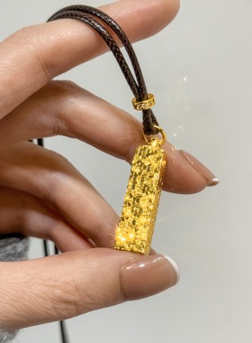 碎冰冰小金条新中式毛衣链