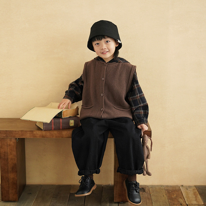 砚台家儿童内搭针织马甲帅气春秋冬款男童针织开衫男宝宝坎肩背心,淘宝优惠券,粉丝福利购,淘宝优惠卷
