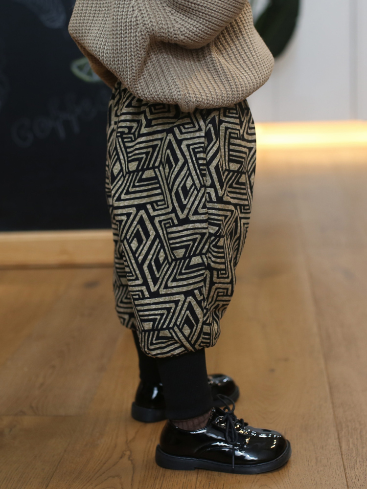 砚台家韩版儿童束脚灯笼裤男女童加绒加厚婴儿哈伦裤子男孩秋冬季 - 图1