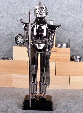 士兵机器人欧式风婚房金属摆件