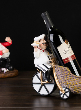 欧式风厨师树脂酒架人体厅堂模型