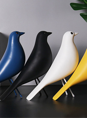 流行创意北欧极简和平鸽摆件INS风树脂家居客厅置物架装饰品