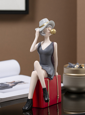 现代轻奢摩登泡泡女孩摆件北欧家居玄关电视柜装饰品送女生日礼物