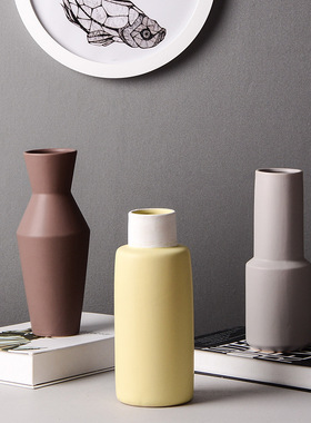 ins风陶瓷花瓶北欧水培花插工艺摆件现代简约家居客厅软装饰品