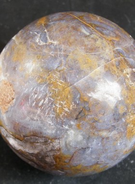 宝石小屋^纯天然彼得石圆球51.5毫米/虎晶/虎睛石摆件193克