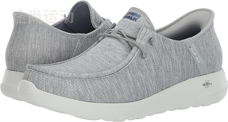 Skechers Gowalk Max一脚蹬男运动休闲步行透气减震免提布面船鞋,淘宝优惠券,粉丝福利购,淘宝优惠卷