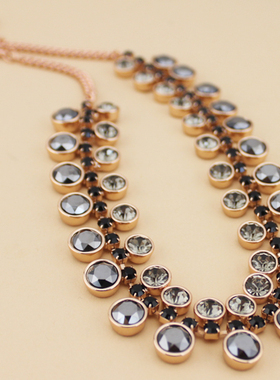 镶嵌水晶ins冷淡风欧美项链