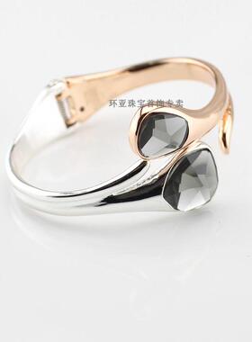 殿堂级Robert Lee Morris 新款双拼个性手镯Bypass Hinge Cuf