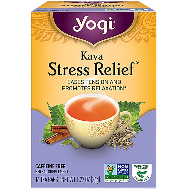 美国原装Yogi Kava Stress Relief缓解压力草本茶10/25 - 图0