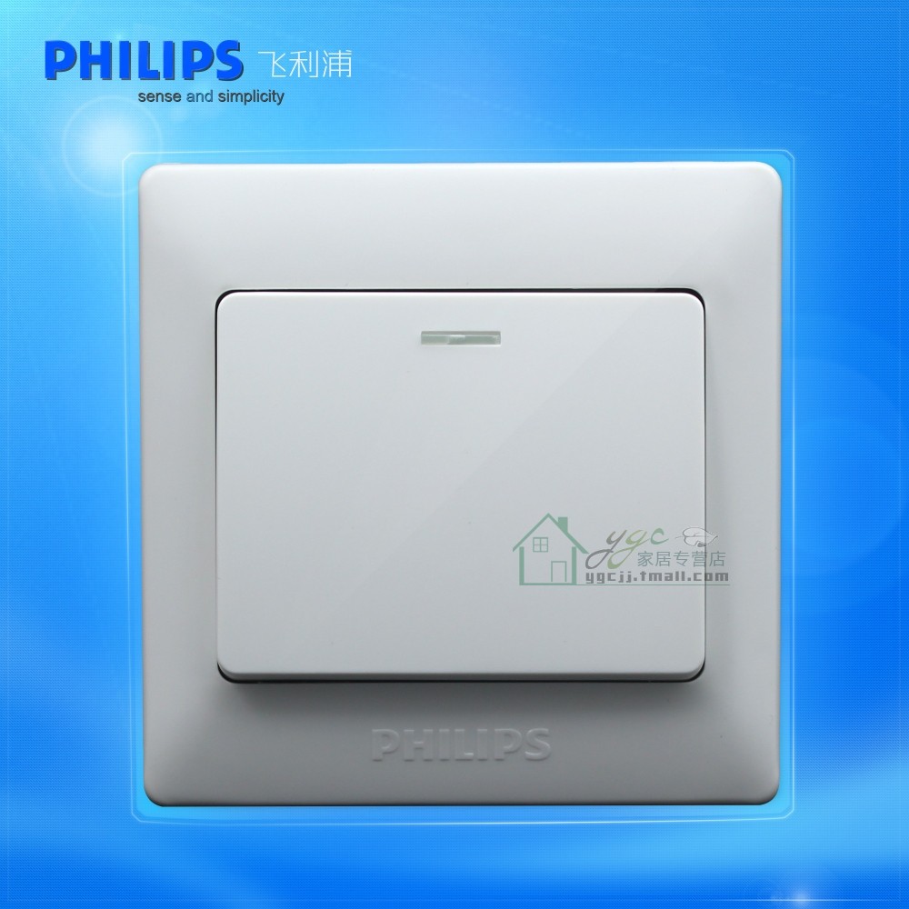 Philips Switch Socket Panel Genuine Ivory Q7 Series Elegant White One Open A Single Control With Fluorescent