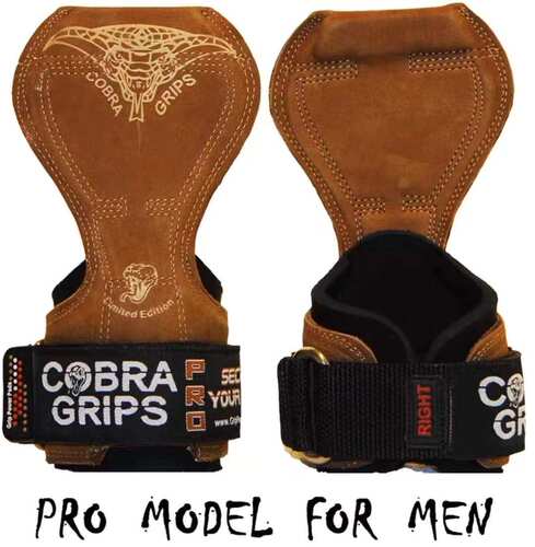 Cobra Grips眼镜蛇牛皮护掌健身手套助力带引体硬拉 - 图2