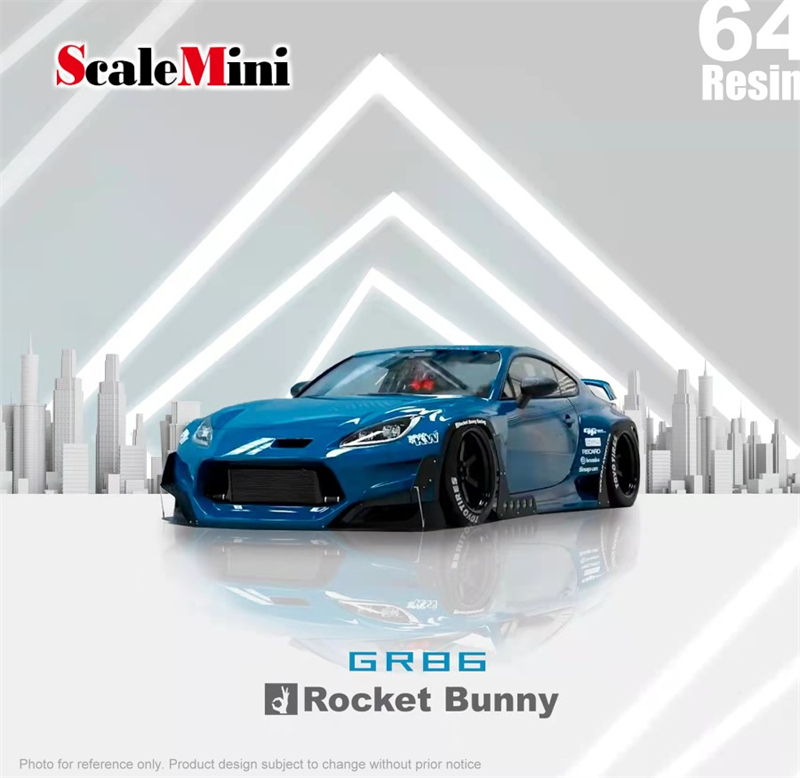 现货|火箭兔 GR86 Pandem Rocket Bunny ScaleMini 1/64 蓝车模型 - 图0