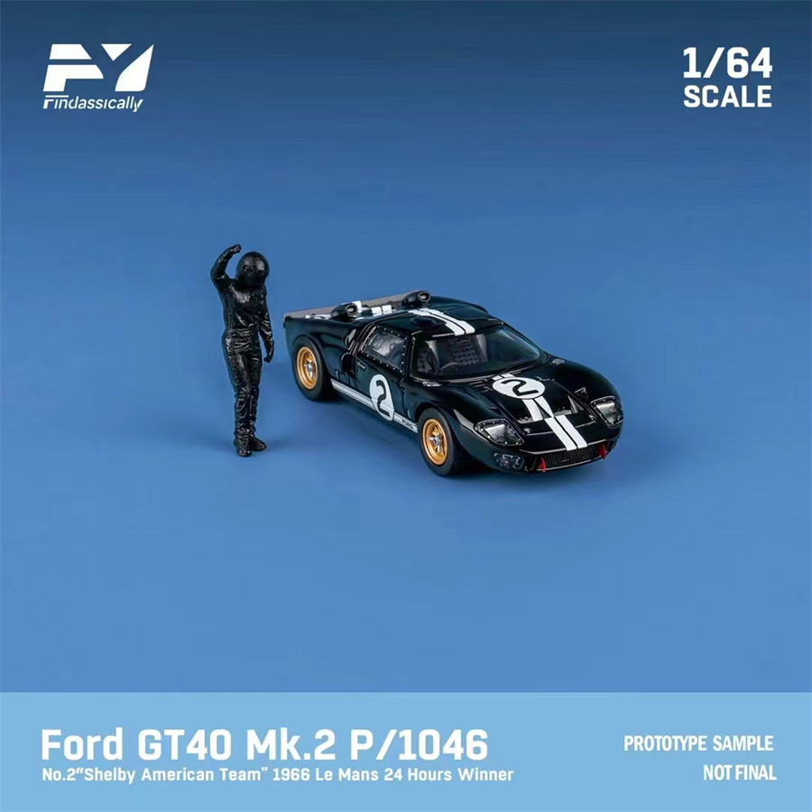 预订|LeMans Ford GT40 MkII 黑2 FY Finclassically 1/64 车模型 - 图3