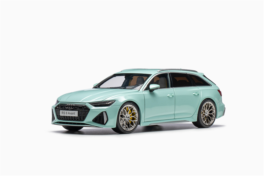 现货|Kilowors奥迪Audi RS6 C8 Vossen HF2薄荷绿 1/18车模型-图3