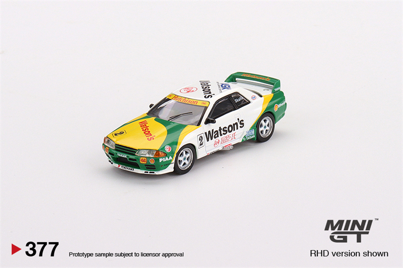 预订|Macau GP GT-R R32 Gr.A#2 1991屈臣氏 MINIGT 1/64车模型-图2