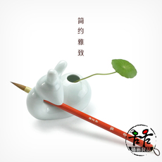 Pen стирки 景德镇陶瓷多用小鹿笔洗笔筒笔搁涮笔桶简约小动物书桌摆件 Illustration of good