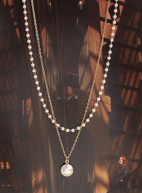 choker轻奢复古ins叠戴珍珠项链