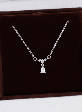 锆石水滴项链轻奢小众颈链