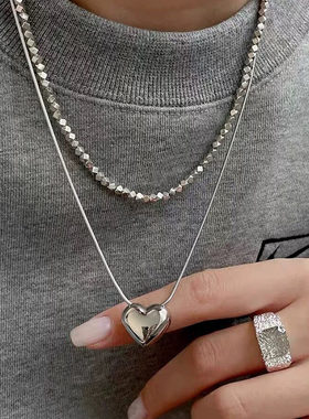 碎银项链叠戴素链冷淡风