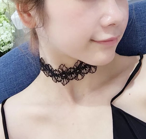 项圈项链蕾丝颈带姓感黑色短款锁骨链女显白颈饰女 choker 韩国韩版 项圈项链蕾丝颈带姓感黑色短款锁骨链女显白颈饰女 choker 韩国韩版