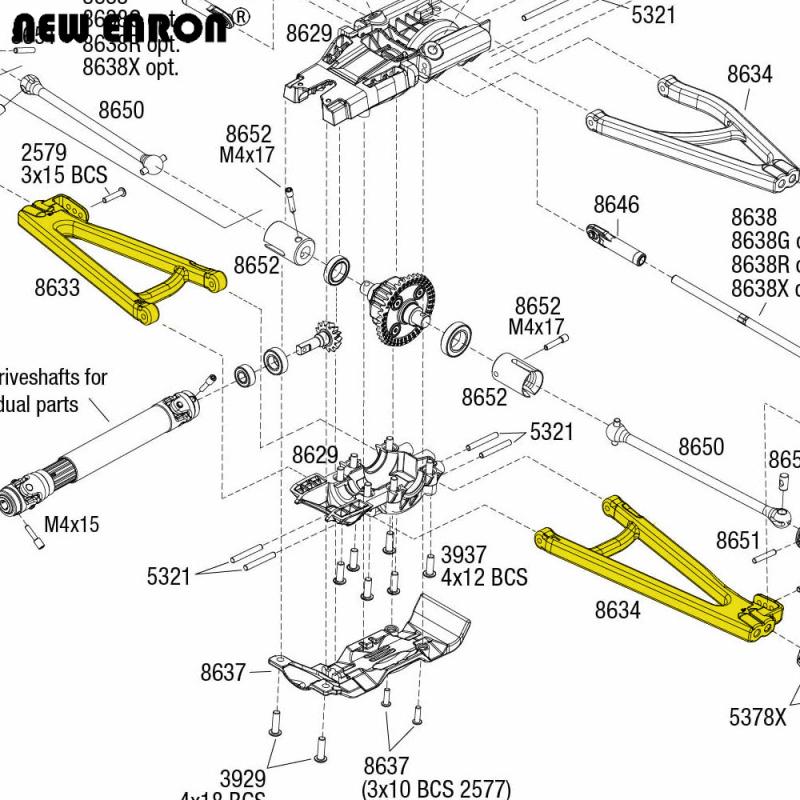 Traxxas 1/10 E-Revo 2.0 VXL新款大E铝合金后下摆臂 8633 8634-图0