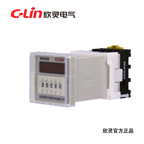 欣灵DH48S数显单延时时间继电器DH48S-1Z AC220V DC24V 含底座 - 图1
