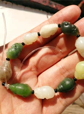 新疆和田玉貔貅多宝手串手链21.7克