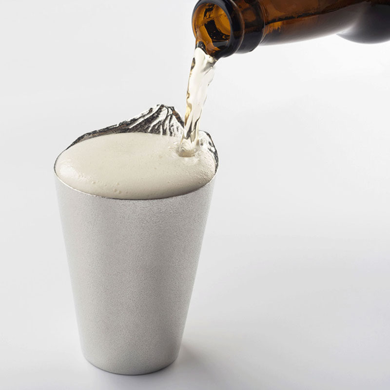 日本银雅堂纯锡制啤酒杯富士山烧酒杯白清酒杯送领导男士新年礼物,淘宝优惠券,粉丝福利购,淘宝优惠卷