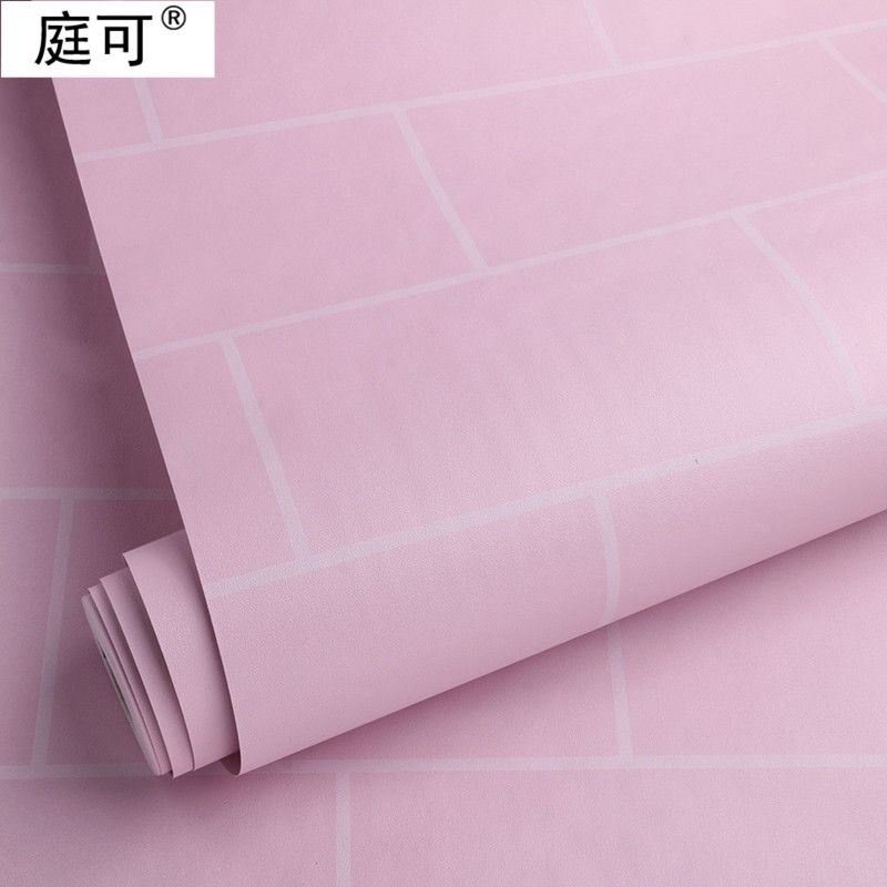 粉色少女心PVC墙纸自粘卧室温馨少女生宿舍寝室装饰自贴壁纸格子,淘宝优惠券,粉丝福利购,淘宝优惠卷