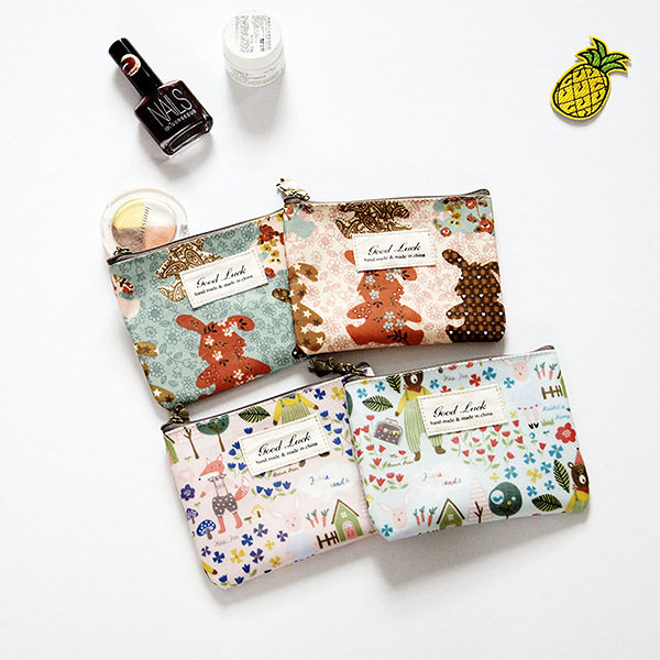 Korean Waterproof Yellow Duck Strawberry Size S Short Wallet